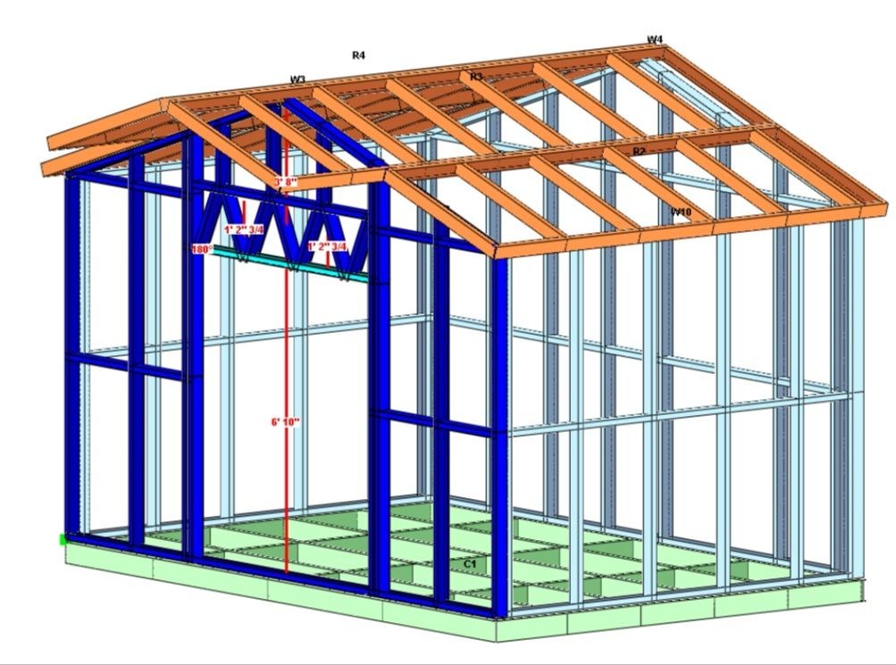 10'W x 15'L Shed 